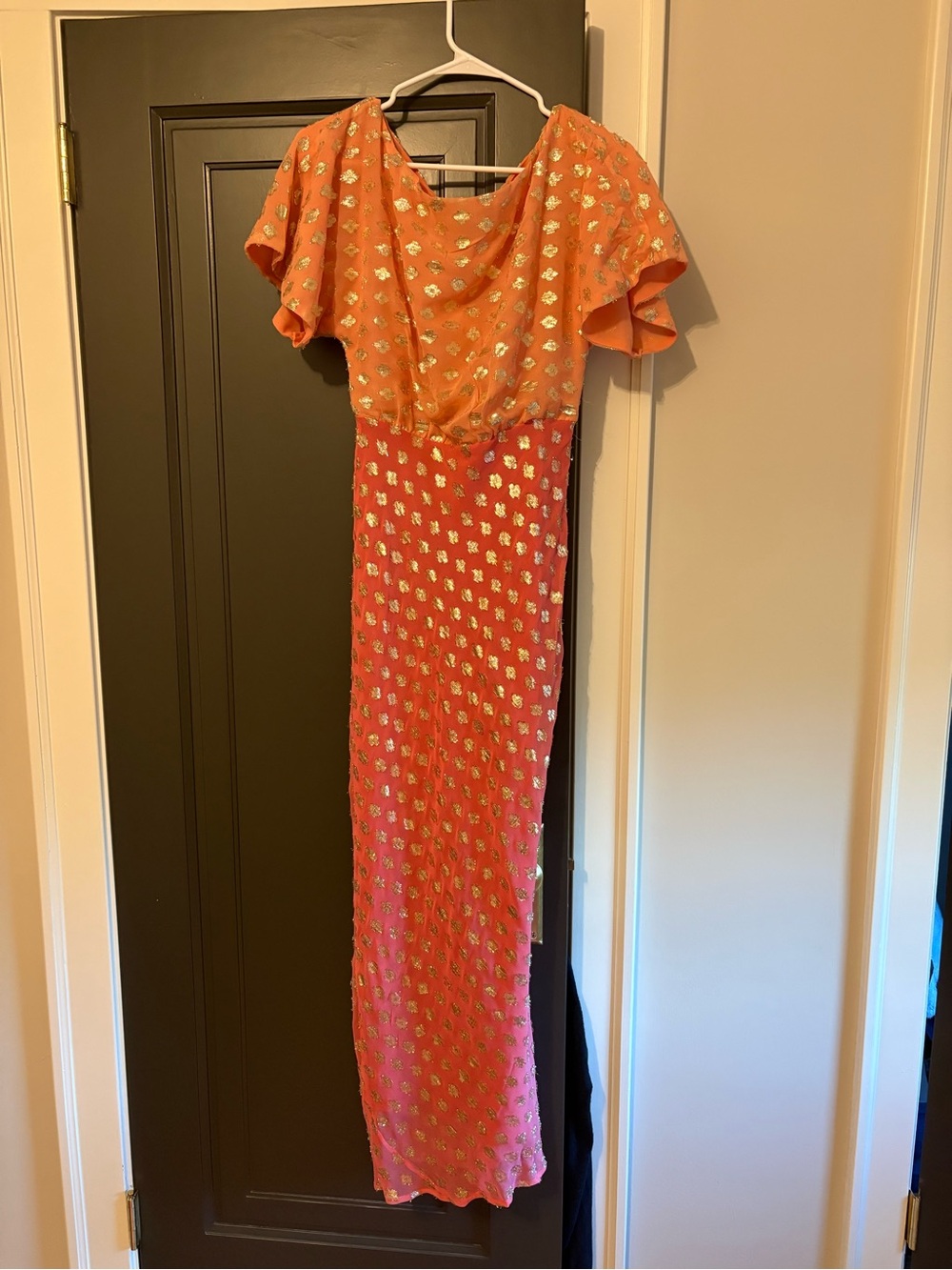 Never Fully Dressed Pink and Cream Printed Two-Piece Dress - Picture 4 of 6
